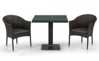 Комплект плетеной мебели T605SWT/Y350B-W53 Brown