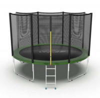 Батут с внешней сеткой и лестницей EVO JUMP External 12ft (Green)