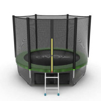 Батут с внешней сеткой и лестницей EVO JUMP External 8ft (Green) + Lower net