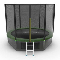 Батут с внешней сеткой и лестницей EVO JUMP External 10ft (Green) + Lower net