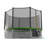 Батут с внешней сеткой и лестницей EVO JUMP External 12ft (Green) + Lower net