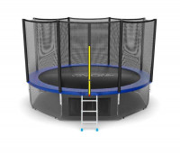 Батут с внешней сеткой и лестницей EVO JUMP External 12ft (Blue) + Lower net