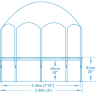 Бассейн каркасный с навесом Bestway 244х51см 56432