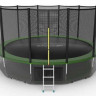 Батут с внешней сеткой и лестницей EVO JUMP External 16ft Green + Lower net