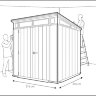 Пластиковый сарай ARTISAN 7x7
