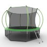 Батут с внутренней сеткой и лестницей EVO JUMP Internal 12ft (Green) + Lower net