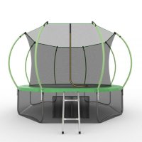 Батут с внутренней сеткой и лестницей EVO JUMP Internal 12ft (Green) + Lower net