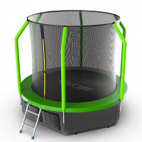 Батут с внутренней сеткой и лестницей EVO JUMP Cosmo 8ft (Green) + Lower net