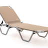 Шезлонг Dias алюминиевый, бежевый