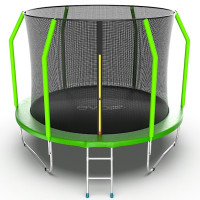 Батут с внутренней сеткой и лестницей EVO JUMP Cosmo 10ft Green