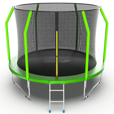 Батут с внутренней сеткой и лестницей EVO JUMP Cosmo 10ft Green