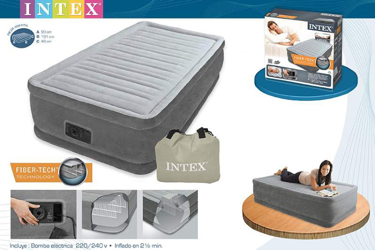 Кровать надувная односпальная со встроенным насосом Intex 67766 купить ...