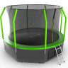 Батут с внутренней сеткой и лестницей EVO JUMP Cosmo 12ft (Green) + Lower net