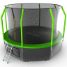 Батут с внутренней сеткой и лестницей EVO JUMP Cosmo 12ft (Green) + Lower net