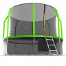 Батут с внутренней сеткой и лестницей EVO JUMP Cosmo 12ft (Green) + Lower net
