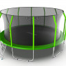 Батут с внутренней сеткой и лестницей EVO JUMP Cosmo 16ft Green