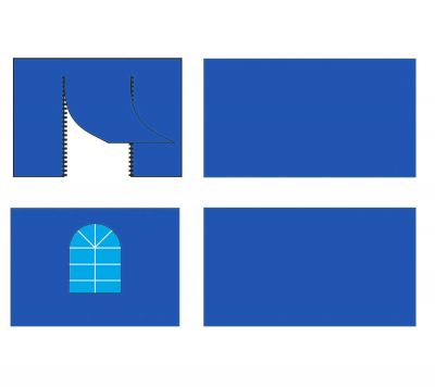 Комплект стен Поп-Тент 3х4.5м (4шт) синий