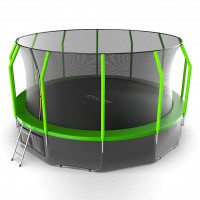 Батут с внутренней сеткой и лестницей EVO JUMP Cosmo 16ft (Green) + Lower net