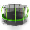 Батут с внутренней сеткой и лестницей EVO JUMP Cosmo 16ft (Green) + Lower net