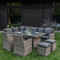 Комплект мебели из искусственного ротанга Zorro Plus Double, цвет серый