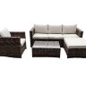 Комплект из искусственного ротанга GRAND VICKY, цвет коричневый