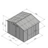 Металлический сарай GreenStorage Эван E серый