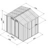 Металлический сарай GreenStorage Арчер B темно-зеленый