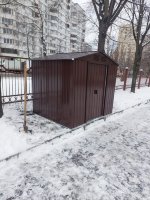 Металлический сарай GreenStorage Арчер В темно-коричневый