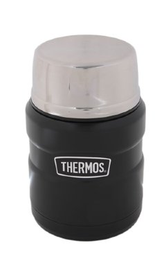 Термос для еды с ложкой Thermos SK 3000 BK Matt Black, 0.47 л